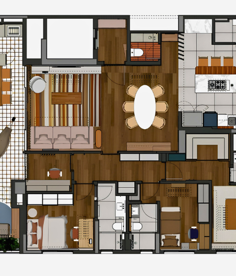 apartamento na planta