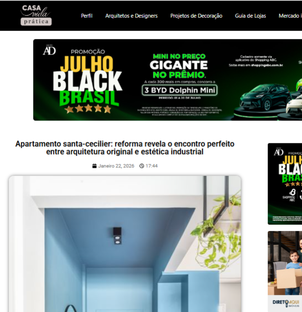 Apartamento santa-cecilier: reforma revela o encontro perfeito entre arquitetura original e estética industrial