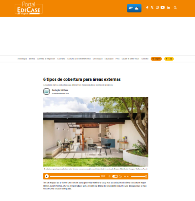 tipos de cobertura para áreas externas