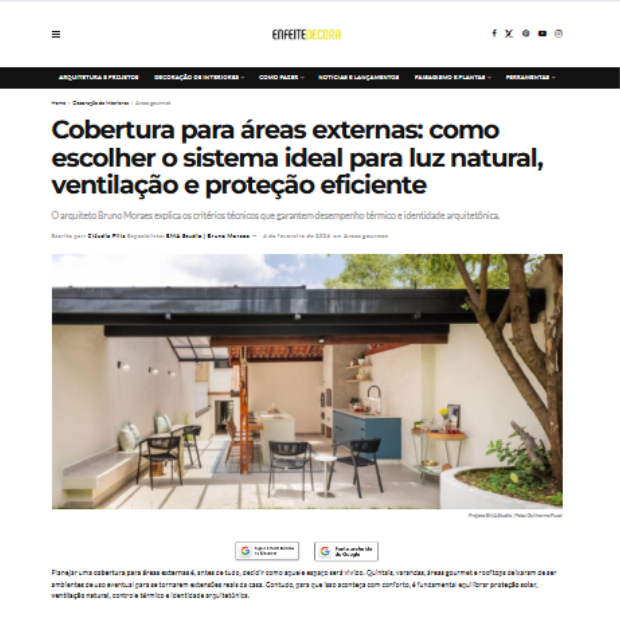 cobertura para áreas externas