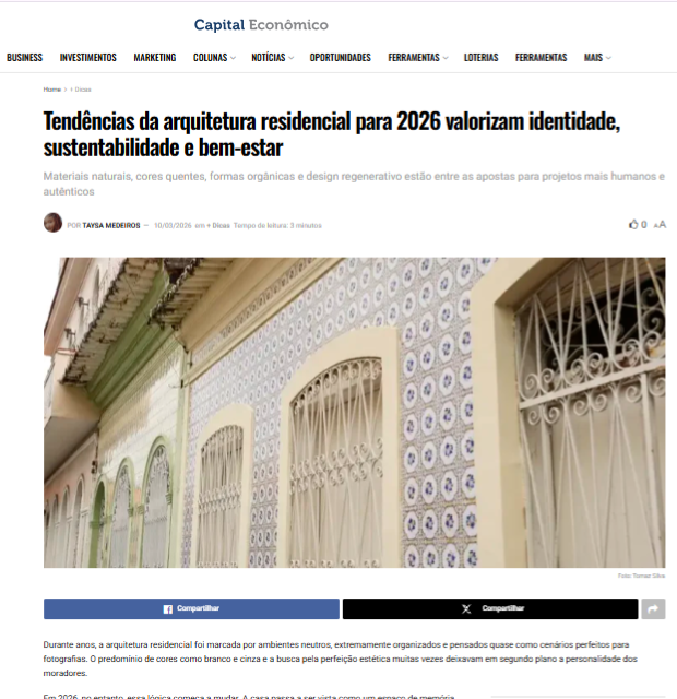 tendências da arquitetura residencial 2026