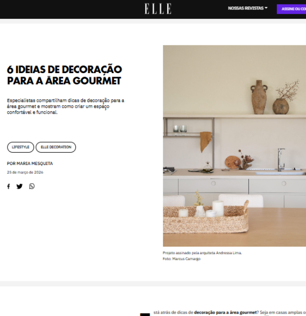 decoração para área gourmet